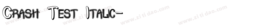 Crash Test Italic字体转换